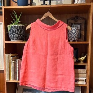 Italian Linen Coral Top Size L